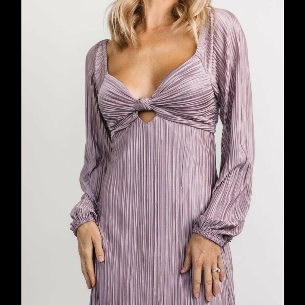 Baltic Born Amani Pleated Midi Dress Lilac